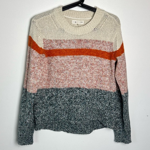 Lou & Grey Sweaters - Woman’s Lou & Grey LOFT Striped Knit Sweater XS Cozy‎